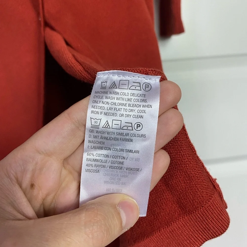 Isaac Mizrahi Orange Cardigan Sweater Button Down High Low Cut NWT size 1X - Picture 12 of 15